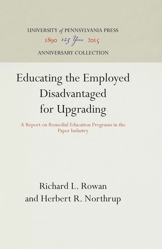 Anniversary Collection- Educating the Employed Disadvantaged ... - cover