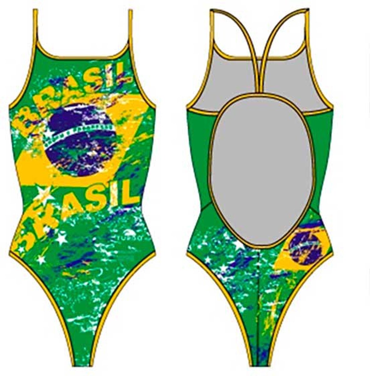 Turbo Brazil Zwemkleding Groen M Vrouw Green / Yellow