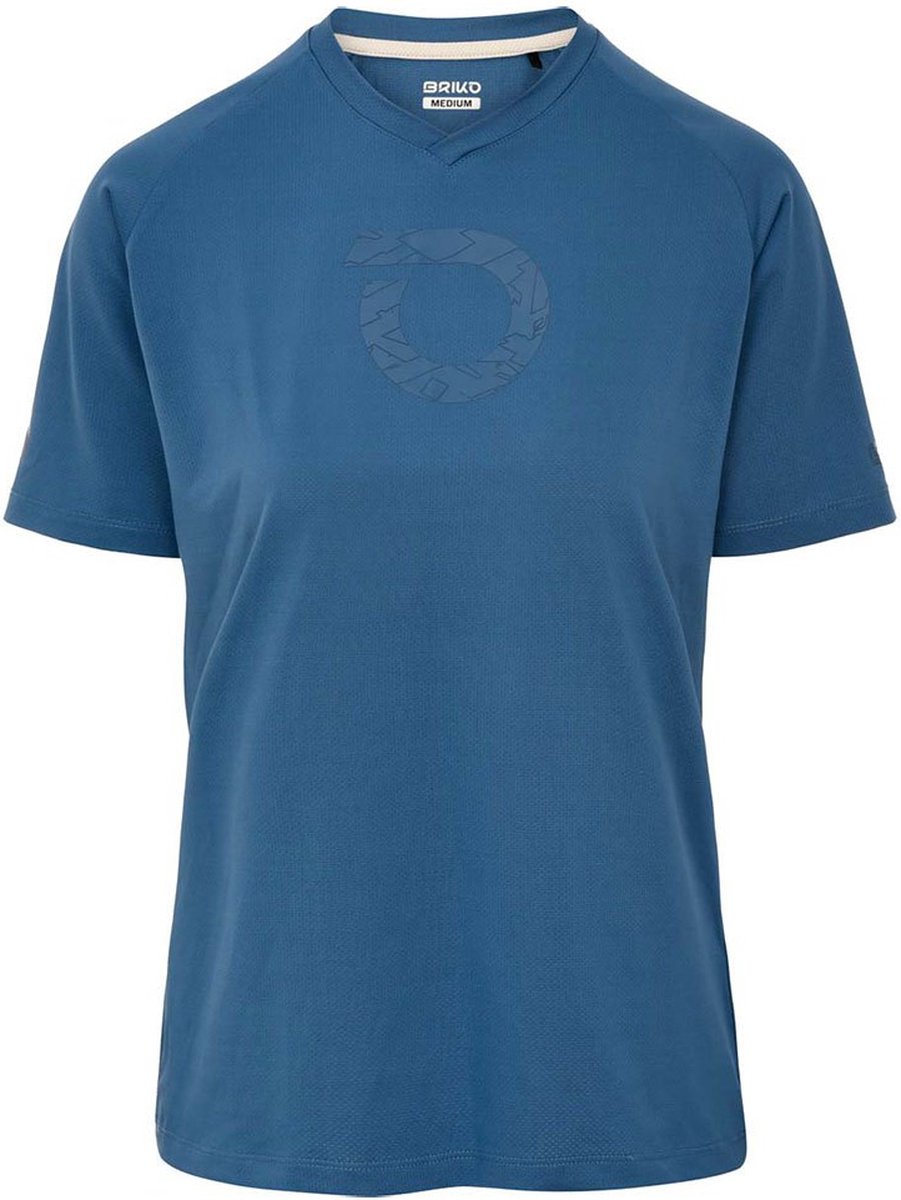 Briko Adventure Graphic T-shirt Met Korte Mouwen Blauw S Vrouw