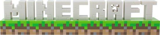 Minecraft Logo Lamp – Officieel Gelicentieerde Merchandise, 2 Lichtstanden, Werkt op USB of Batterijen, Decoratie voor Slaapkamer of Gamekamer – Paladone