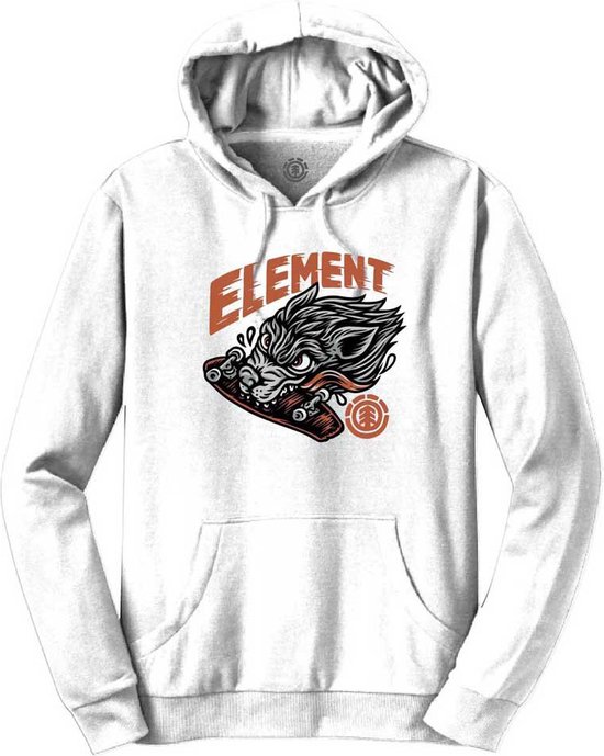 Element Wolf Sweatshirt Met Capuchon Wit 10 Years