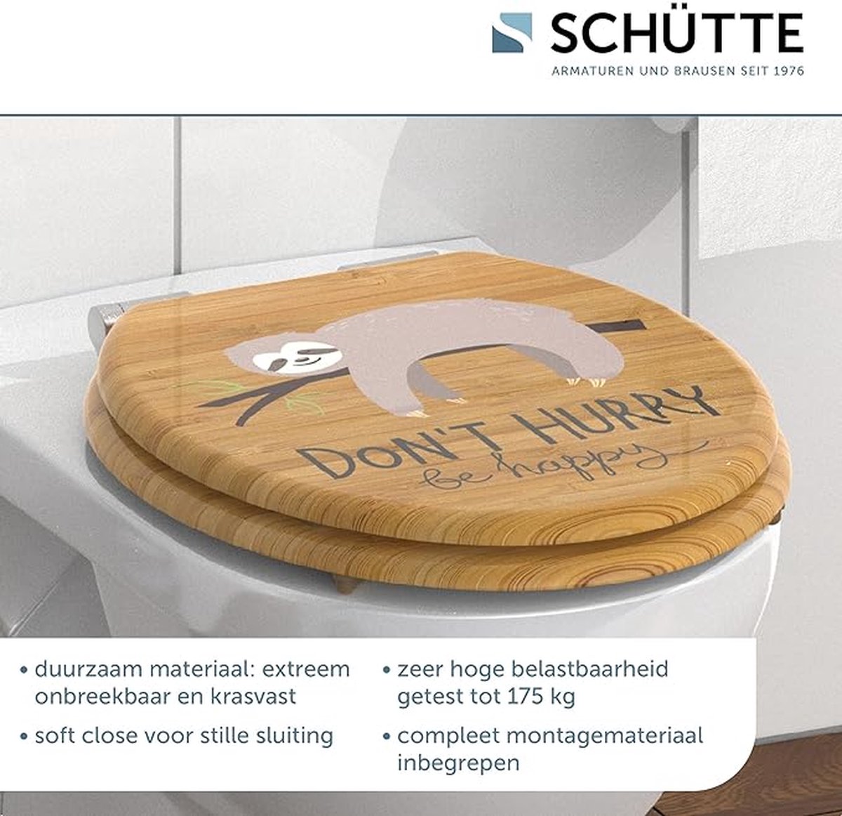 Goedkoopste closing mechanism I High quality - toiletdeksel met snelsluiting voor eenvoudige reiniging, Duroplast wc-deksel