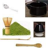 Livano Matcha Set - Starterkit - Klopper - Matcha Thee Set - Matcha Whisk - Zwart
