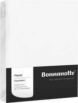 Bonnanotte Hoeslaken Flanel - Wit 180x210