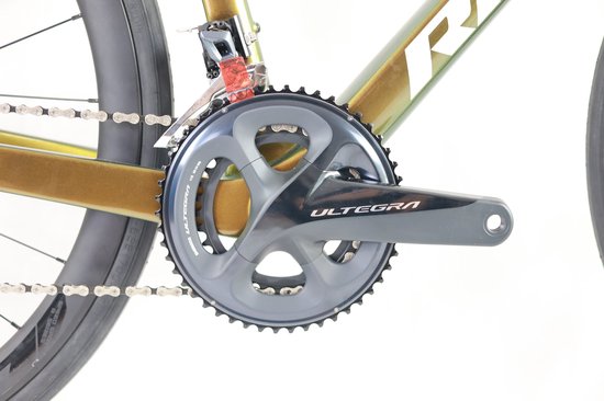 Rinos Odin5.0 Carbon Road - Racefiets - met SHIMANO Ultegra R8000 - 22 versnellingen en schijfremmen - lichte fiets voor dames en heren - Wielen van koolstofvezel - 700 x 40C - Kameleon Goud - Groen 56 van Rinos — afbeelding 2