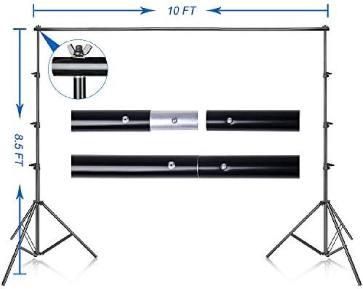 Green Screen Met Statief Achtergrondsysteem Green Screen Doek