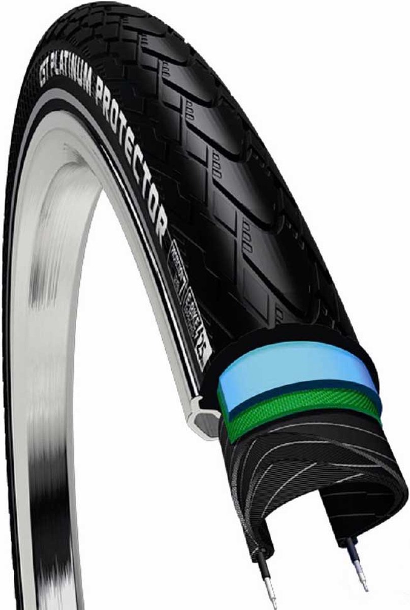 Cst Platinum Protector 700c X 45 Stevige Urbanband Zwart 700C x 45