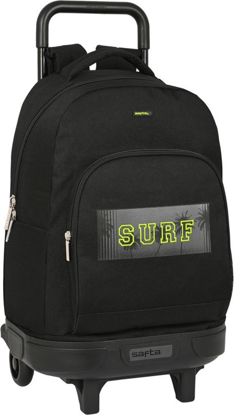 Schoolrugzak met Wielen Safta Surf Zwart (33 x 45 x 22 cm)