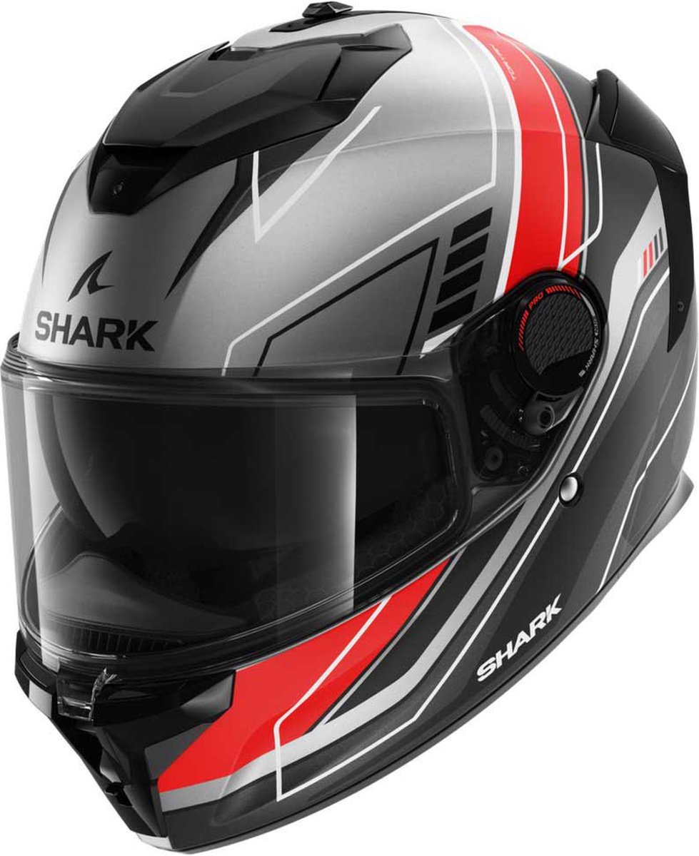 Shark Spartan GT Pro Toryan Mat Antraciet Rood Zwart ARK Integraalhelm L