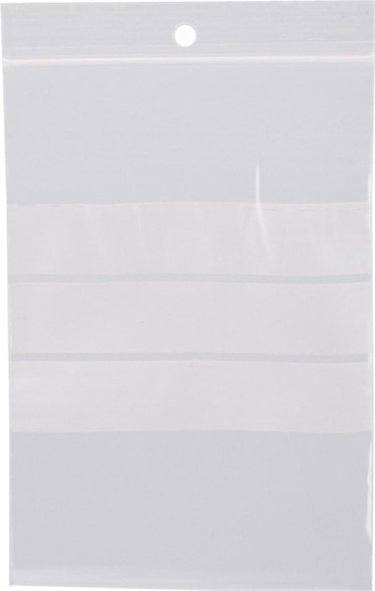 100x Gripzakken 80x120mm 50 micron met Schrijflakken