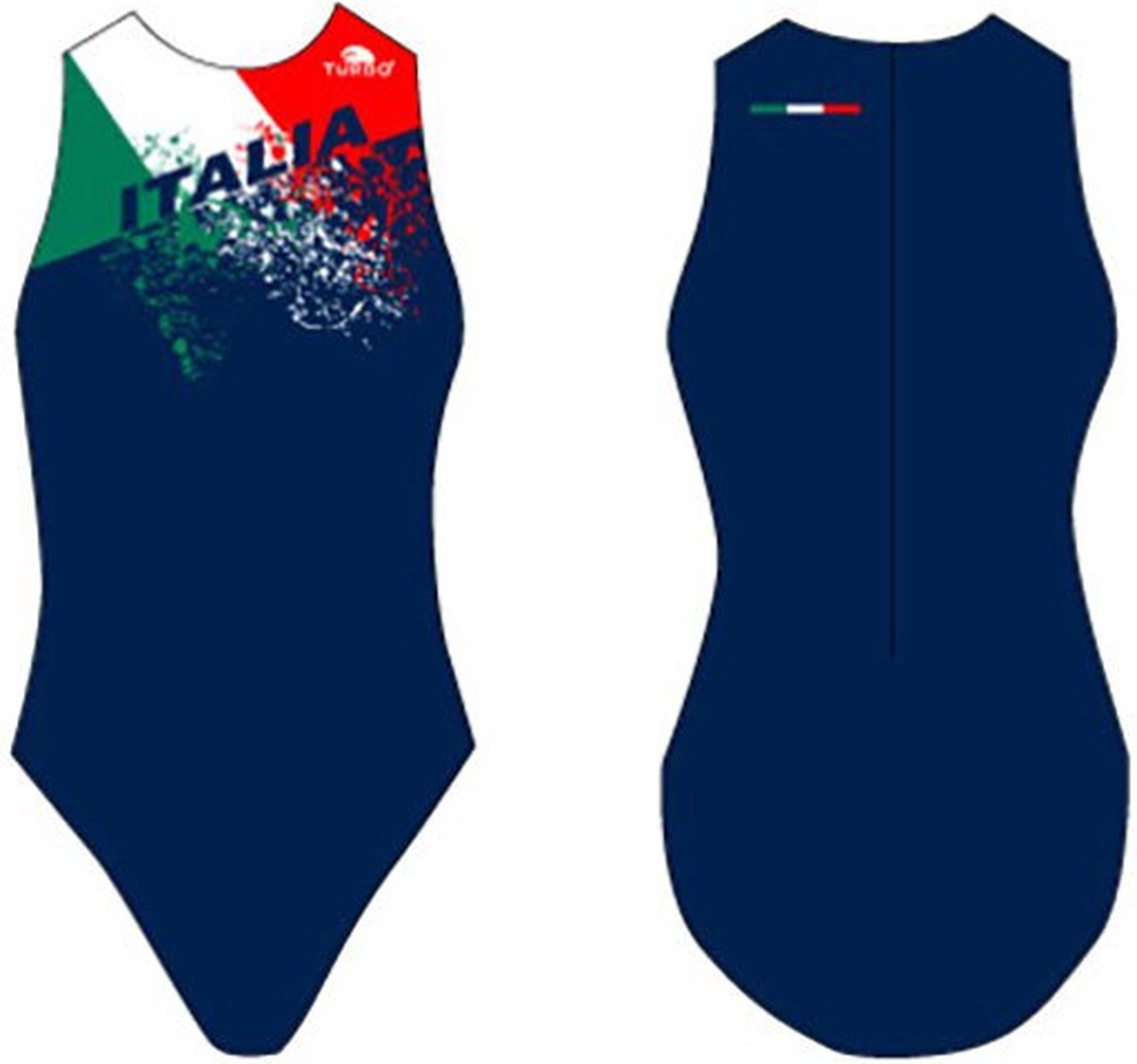 Turbo Italy Splash Zwemkleding Blauw M Vrouw Navy / Multicoloured