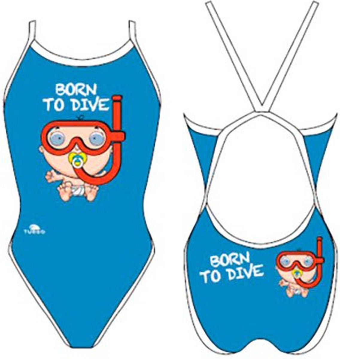 Turbo Born To Dive Zwemkleding Blauw L Vrouw Royal