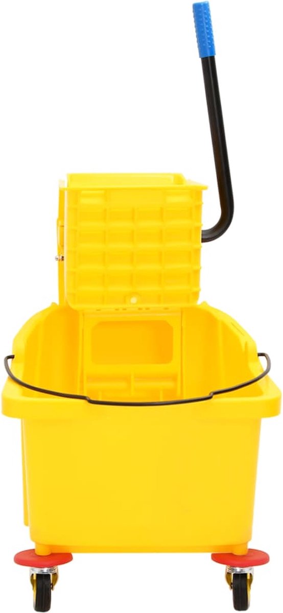 Goedkoopste Dweilemmer met wringer en wielen 36 L polypropeen geel