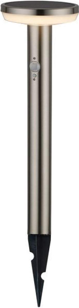 Oplaadbare LED-zonnelamp met bewegingsmelder en schemerdetectie - grond spike - zilver - IP44