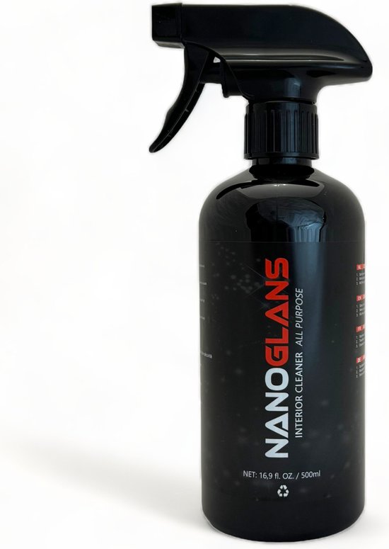 NANOGLANS INTERIOR CLEANER 500ML - Nettoyant tout usage pour l'intérieur de la voiture - pour cuir, tissu & plastique