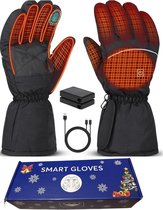 Verwarmbare handschoenen voor heren en dames (Maat L)- Oplaadbaar - 5000 mAh - 3-traps verwarmde skihandschoenen - waterdicht - touchscreen - verwarmde motorhandschoenen voor outdoor en wandelen