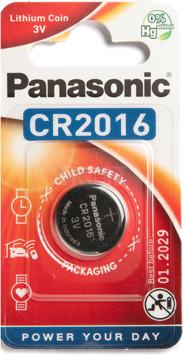 Panasonic CR2016 3V Lithium knoopcel batterij 120 stuks