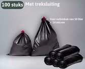 Sacs poubelles Famiflora avec cordon - Pour poubelles de 50L - 100 sacs
