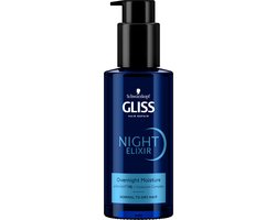 Gliss Night Elixer Overnight Moisture - Haarverzorging - Haarserum - Nacht Elixir - Zacht en Glans - Hydraterend - 48u Hold - Normal en Droof Haar - 100 ml