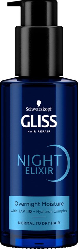 Foto: Schwarzkopf gliss night elixir aqua revive overnight moisture serum nachtmasker 100ml