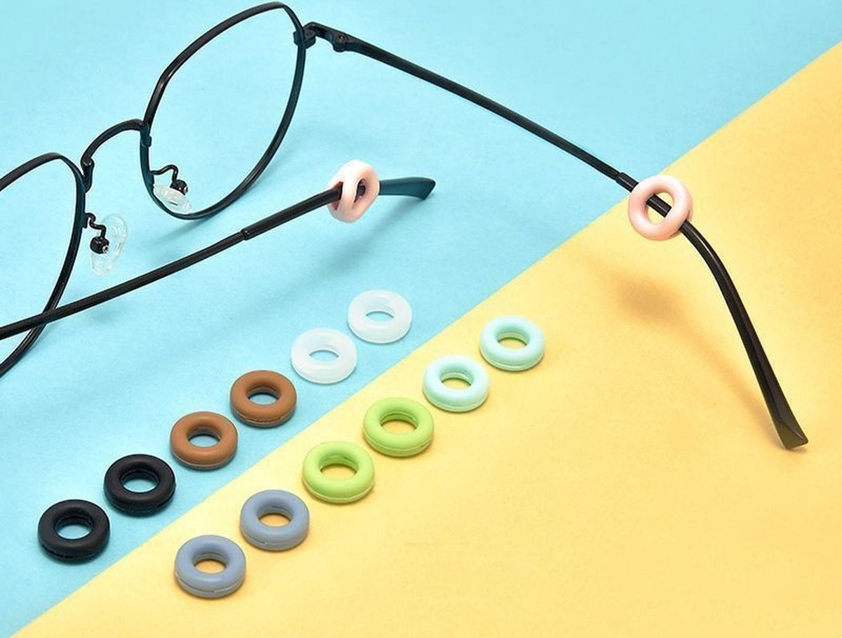 bril Siliconen Anti-Slip Oorhaakjes - 3 Paar rond bril oorhaken -6 stuks- Kleur: wit