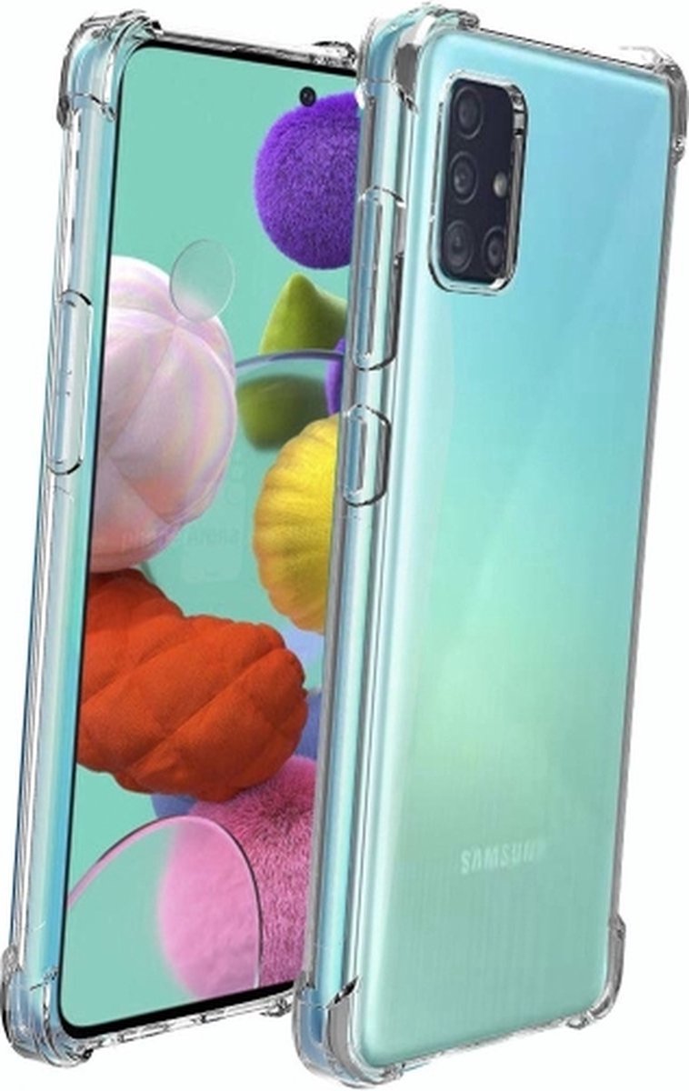 Samsung Galaxy A51/M40S Hoesje - Transparant - Opstaande hoeken