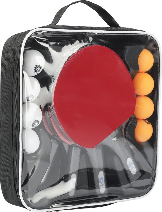U Fit One Premium Tafeltennisset – 4 Bats, 3-ster Kwaliteit, Met Opbergtas, Voor Binnen En Buiten