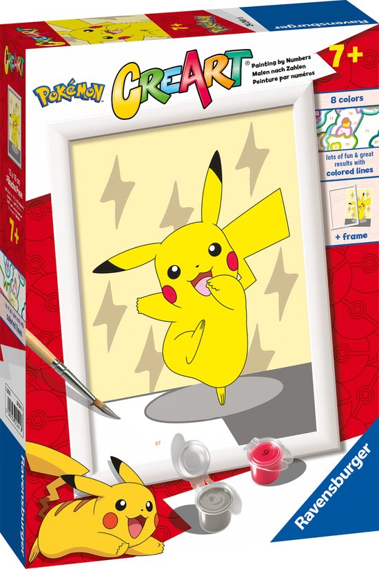 Ravensburger CreArt Pokémon Pikachu Pose Schilderen op nummer voor kinderen bol