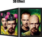Breaking Bad Poster + Cadre 3D - Effets 3D - Walter/Jesse