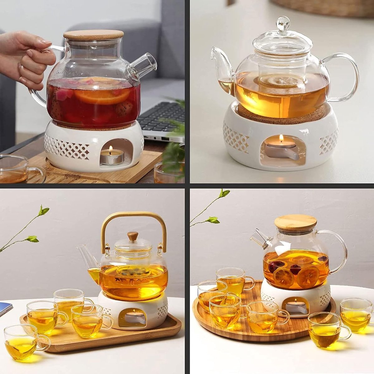 Vind theepot met warmhouder op - april 2026