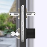 Slim slot met cilinder - incl. sleutel - Smart lock - Slim deurslot - Werkt met Smart Life app - Zwart