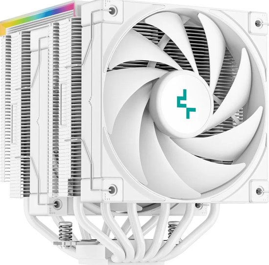 DeepCool AK620 Digital WH - Koeler voor processor - 68.99 cfm - 500 - 1850 omw/min. - 28 dBA - RGB - 4-pins PMW - voor Intel LGA: 2066, 2011-v3, 2011, 1700, 1200, 115x - AMD AM5, AM4 - RGB - wit