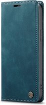 CaseMe book case leer - Apple iPhone 15 Pro Max - blauw