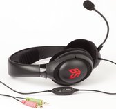 Creative SB Blaze - Gaming Headset voor PC met 40 mm FullSpectrum Neodymium-drivers, 2 x 3,5 mm jack aansluitingen: hoofdtelefoon + microfoon, afneembare ruisonderdrukkende microfoon met flexibele microfoonarm en inline afstandsbediening (zwart)