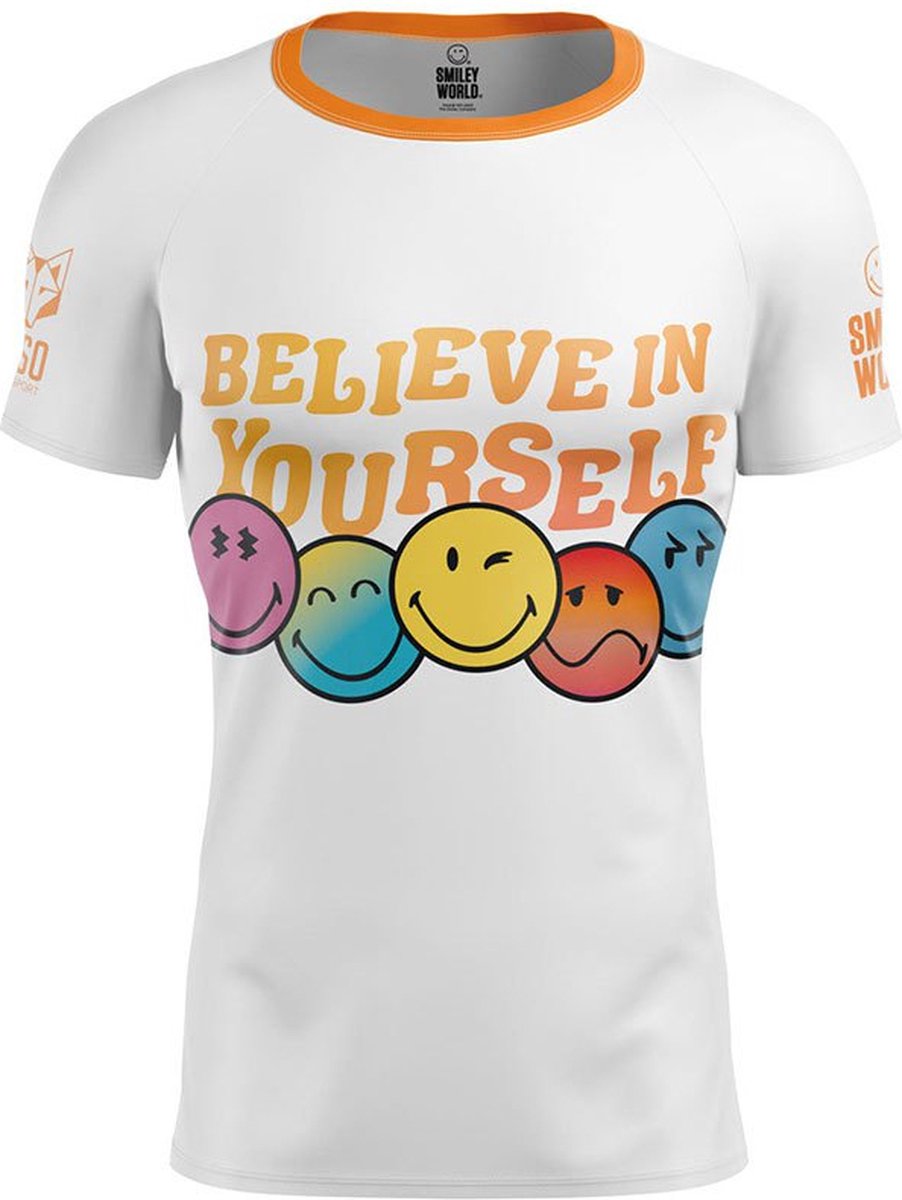 Otso Smileyworld Believe T-shirt Met Korte Mouwen Wit XL Man