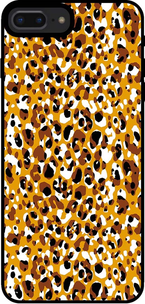 Smartphonica Telefoonhoesje voor iPhone 7/8 Plus met panterprint - TPU backcover met luiaardprint - Bruin geschikt voor Apple iPhone 7 Plus;Apple iPhone 8 Plus