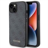 Guess 4G Back Case - Geschikt voor Apple iPhone 15 Plus (6.7") - Grijs