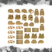 Minifiguren militair body armour zand - 36 stuks - voor LEGO