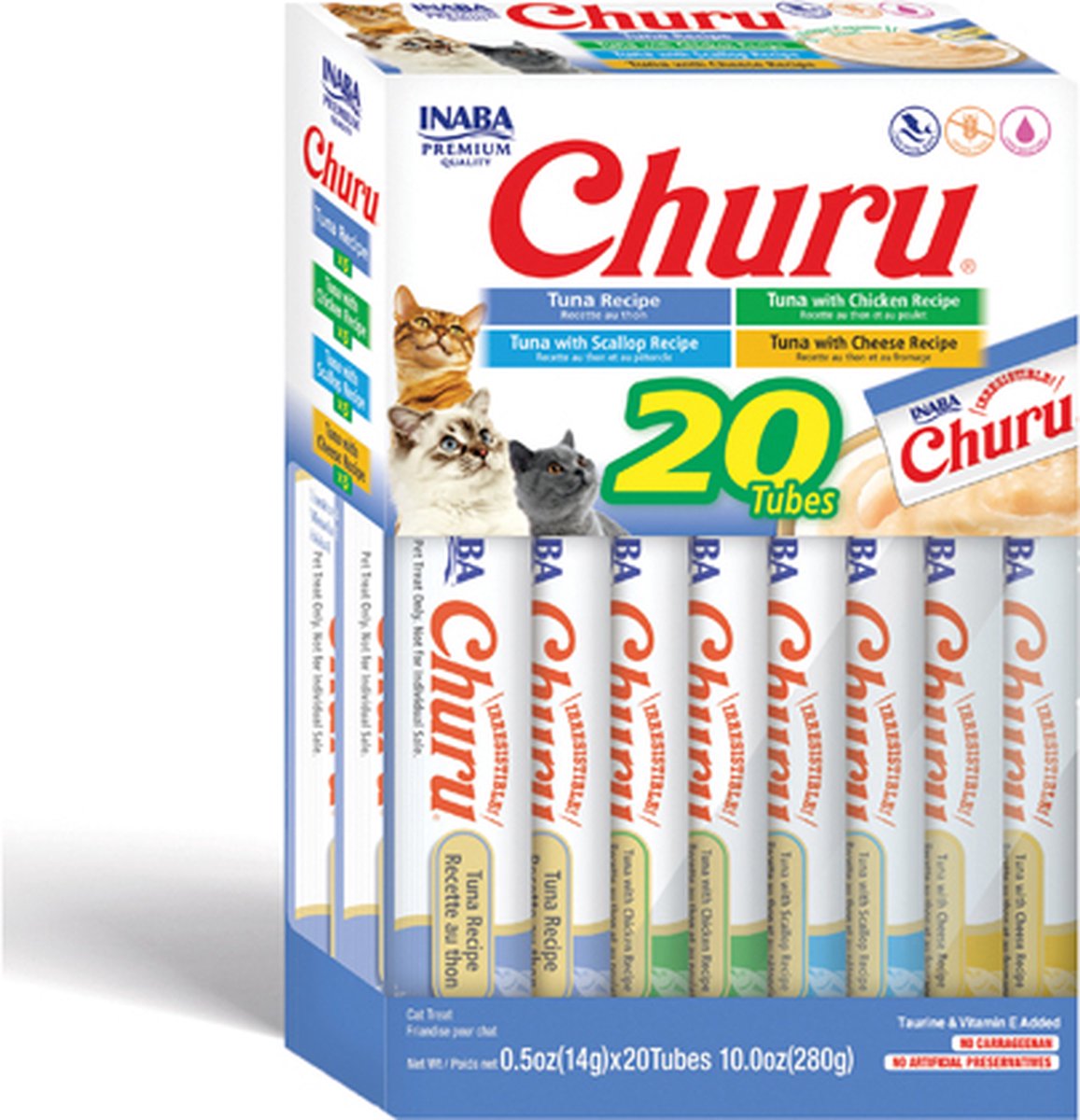 Bol.com Inaba Churu Puree Multipack - Kattensnack - Tonijn 20x14 g aanbieding