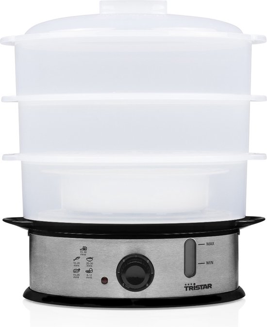 Tristar VS-3914 - Stoomkoker 1200W - 9L, 3 laags - Vaatwasserbestendig - BPA-vrij