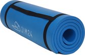 Yoga Mat Extra Dik 15 mm - Yogamat Blauw - Sport Mat - Antislip - Slijtvast - Incl. draagband