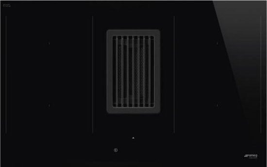 Smeg Universal HOBD482D kookplaat Zwart Ingebouwd 80 cm Inductiekookplaat zones 4 zone(s) Inbouw afzuigkap