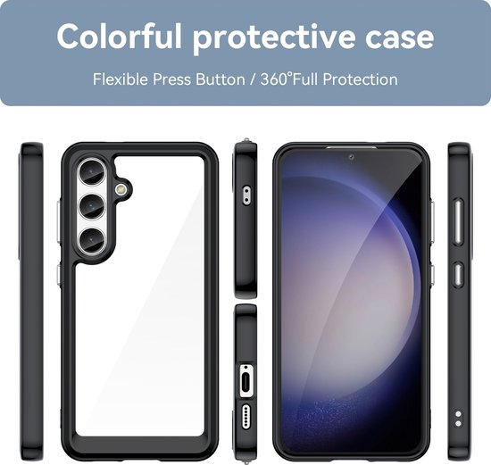 Mobigear Crystal Phone Case adapté pour Samsung Galaxy S24 Hardcase Back  Cover Case 
