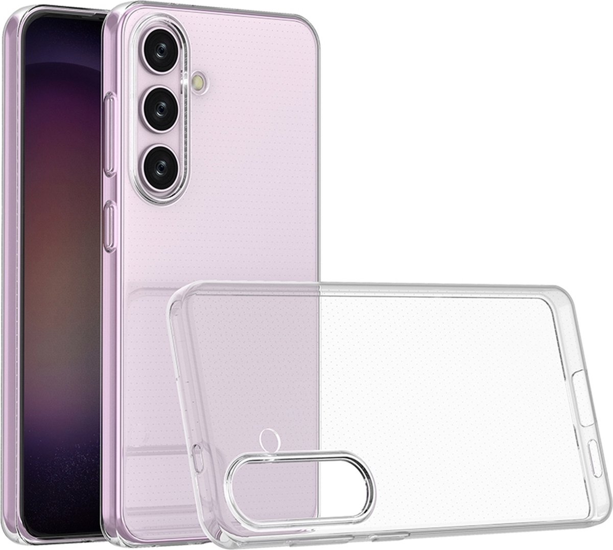 Mobigear Doorzichtig Hoesje geschikt voor Samsung Galaxy S24 Telefoonhoesje Flexibel TPU | Mobigear Basics Backcover | Doorzichtig Telefoonhoesje Galaxy S24 | Galaxy S24 Case | Back Cover - Transparant