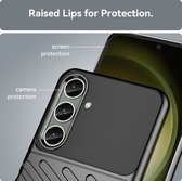 Mobigear Hoesje geschikt voor Samsung Galaxy S24 Plus Telefoonhoesje Flexibel TPU | Mobigear Groove Backcover | Galaxy S24 Plus Case | Back Cover - Zwart