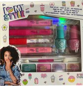 I love my style make-up set - voor kinderen - kinder make-up - 2x nagellak - 4x lipgloss - 4 kleuren oogschaduw