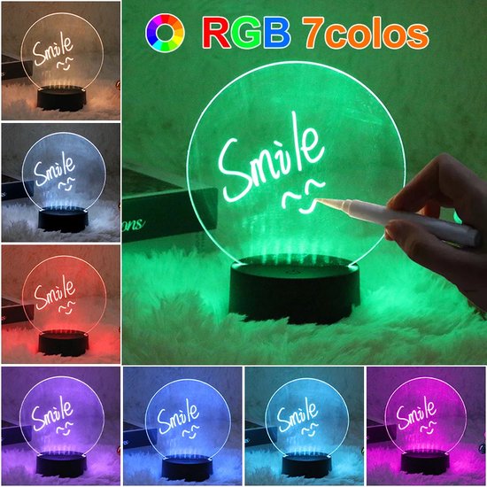 3D licht met eigen figuur - RGB - RGBW - Touch - USB - led Lamp - Bureaulamp - Sfeer verlichting schoencadeautje kerstcadeautje sinterklaascadeatje