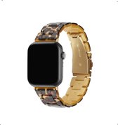 Innerlight® Gem+ - Panterprint - 38/40/41mm - Schakel Armband Geschikt voor Apple Watch - Horlogeband - Geschikt als Apple watch bandje voor Series 1/2/3/4/5/6/SE/7/8/9