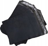 50 pièces - Sacs d'expédition noirs pour vêtements de boutique en ligne - 255 x 350 mm - résistant 60 microns