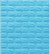 Velox 3D Blauwe Plaktegels - Muurstickers Woonkamer - Tegelstickers Slaapkamer - 3D Wandpanelen - Watervaste Muurdecoratie - Zelfklevend Behang - Per 10 Stuks